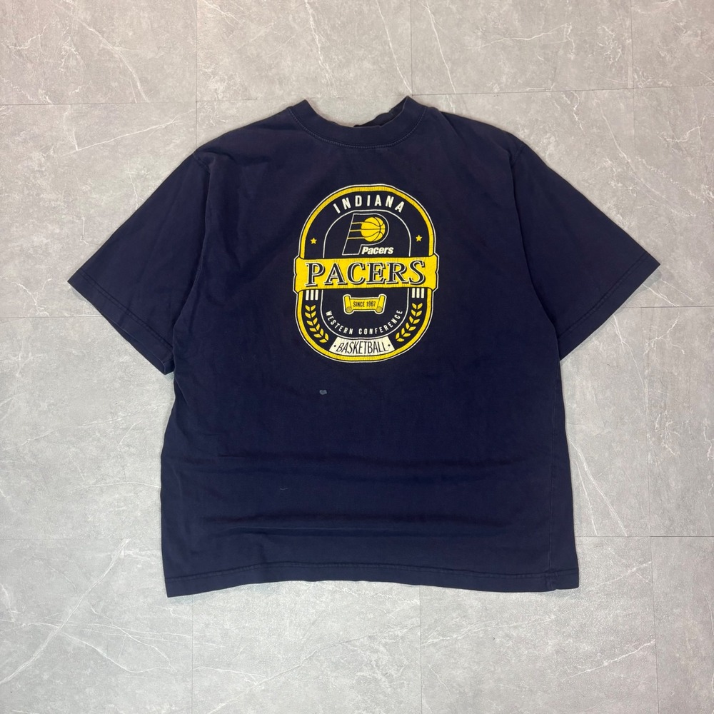 Active Indiana Pacers Basketball T-Shirt Mens Medium Navy Blue Graphic Tee